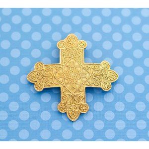 Vintage Mid Century Cross Brooch by accossocraft NYC - M3